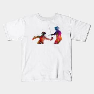 fencing sport art #fencing #sport Kids T-Shirt